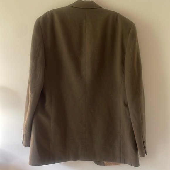 Vintage Bill Blass Khaki Green Camel Hair Blazer 43 long - Picture 5 of 15